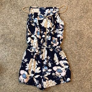 Flower patterned romper